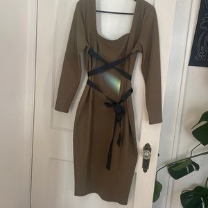 ASOS Square Neck Pencil Dress